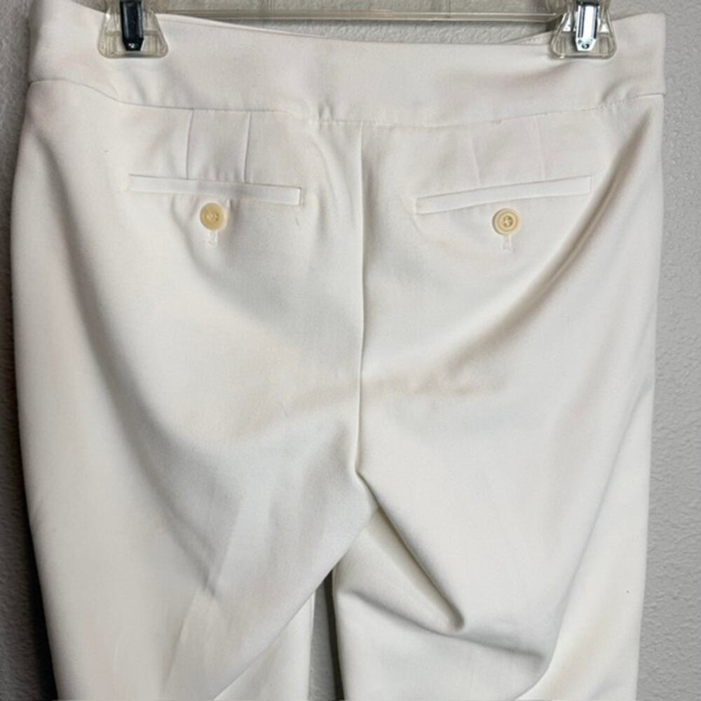 Talbots Petite 4P Cream Ankle Lined Dress Pants Straight Leg Tailored Trousers - Picture 5 of 12